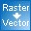 Raster to Vector Gold Icon