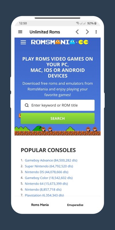 Play ROMS Video Games On Your PC, MAC, IOS Or Android Devices