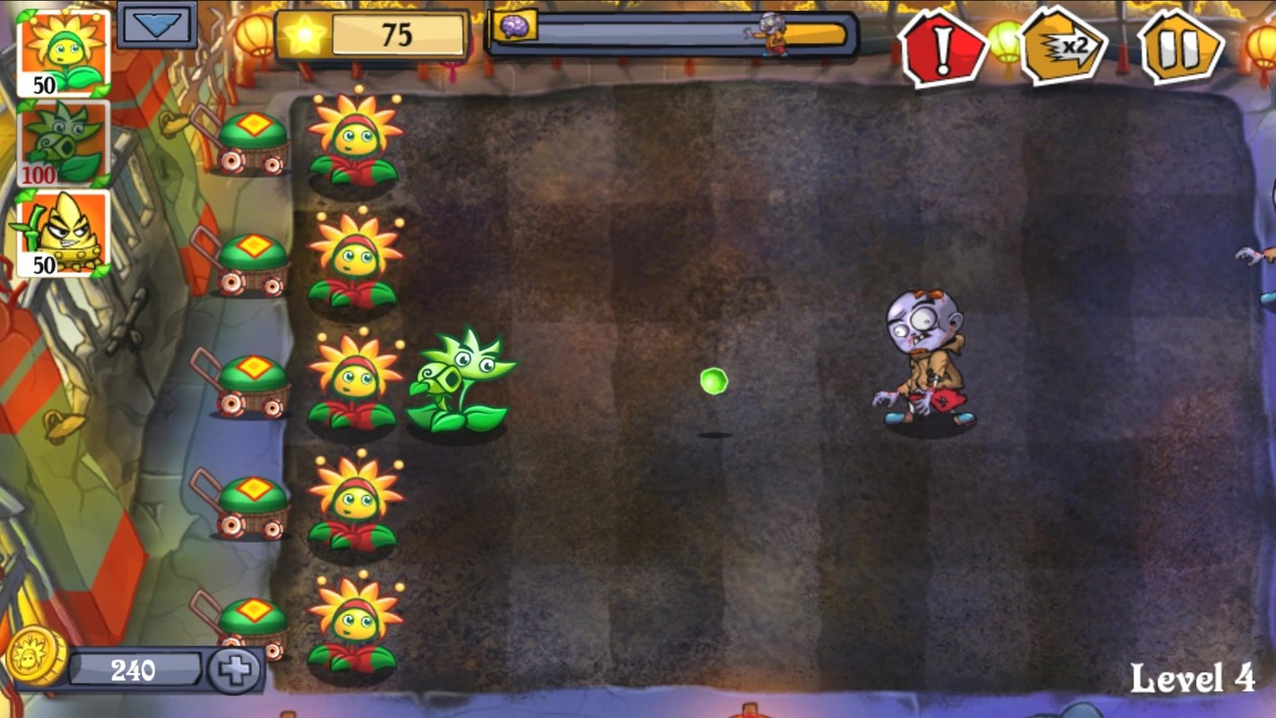 Flower Zombie War for Android Free Download