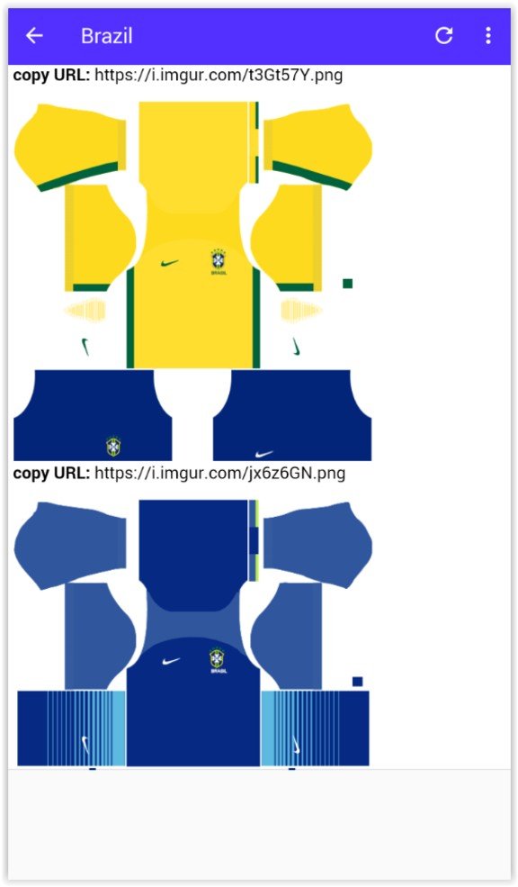 Dream league soccer brazil sales kits