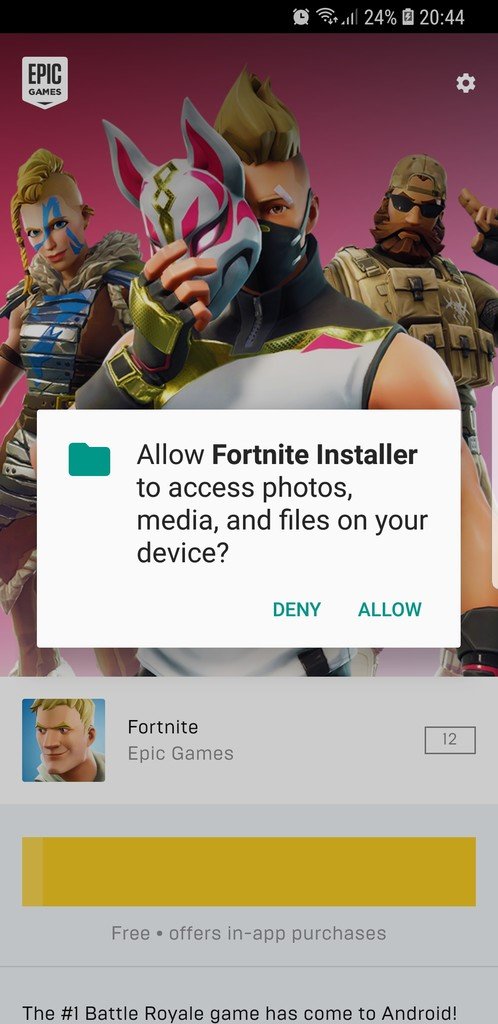 The Fortnite Installer for Android is now the Epic Games app