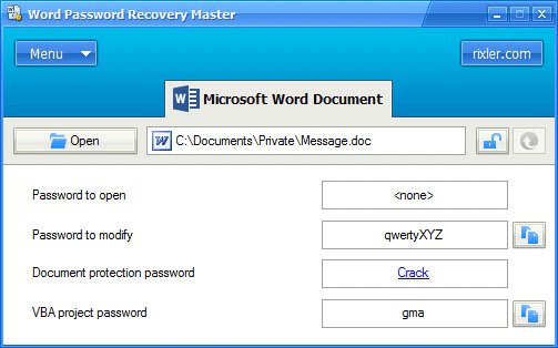 Word Password Recovery Master Download